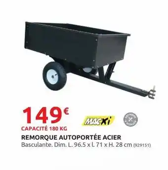 Rural Master Remorque autoportee acier offre
