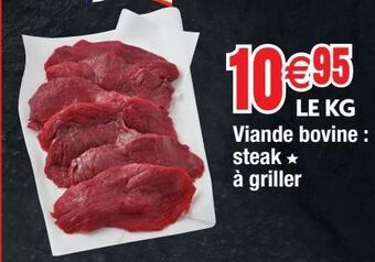 Viande bovine: steak Ă griller