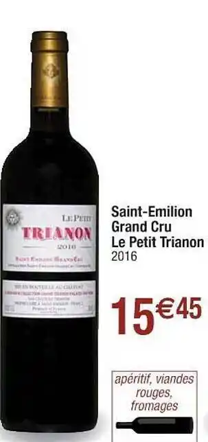 Cora x Carrefour Saint-émilion Grand Cru Le Petit Trianon offre