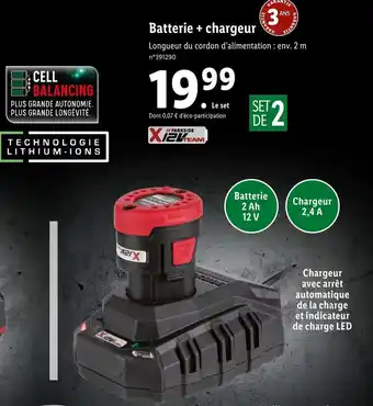Lidl Batterie + Chargeur offre