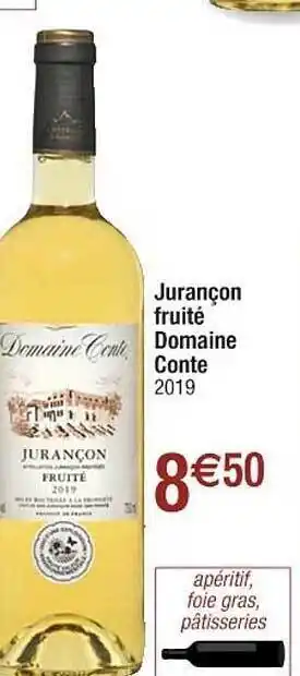 Cora x Carrefour Jurançon Fruité Domaine Conte offre