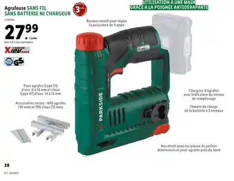Lidl Agrafeuse Sans Fil Sans Batterie Ni Chargeur offre