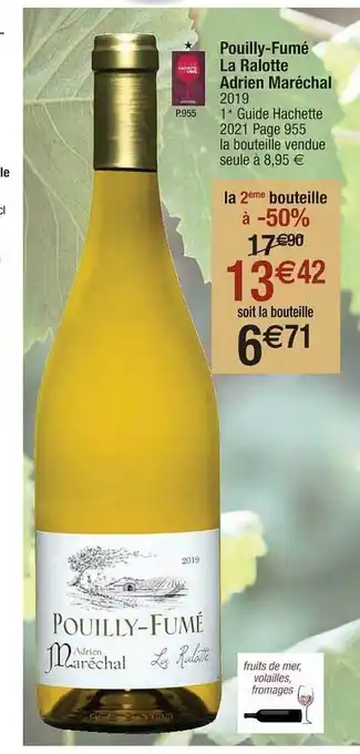 Pouilly-fumé La Ralotte Adrien Maréchal 2019