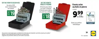 Lidl Forets Acier Ou Bois Et Pierre offre