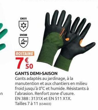 Rural Master Gants demi-saison offre