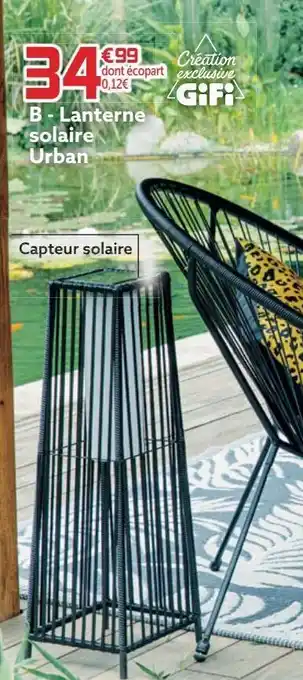 Gifi Lanterne solaire urban offre
