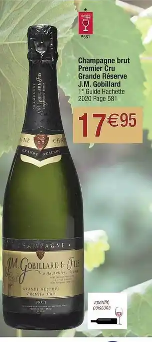 Champagne Brut Premier Cru Grande Réserve J.m. Gobillard