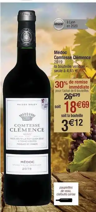 Cora x Carrefour Médoc Comtesse Clémence 2019 offre