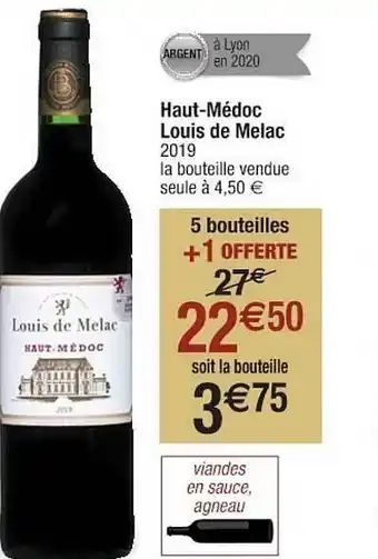 Cora x Carrefour Haut-médoc Louis De Melac 2019 offre