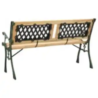 E.Leclerc Brico Vidaxl banc de jardin 122 cm fonte et bois de sapin massif offre