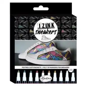 Feutres izink spécial sneakers pack de 10 couleurs metalisées