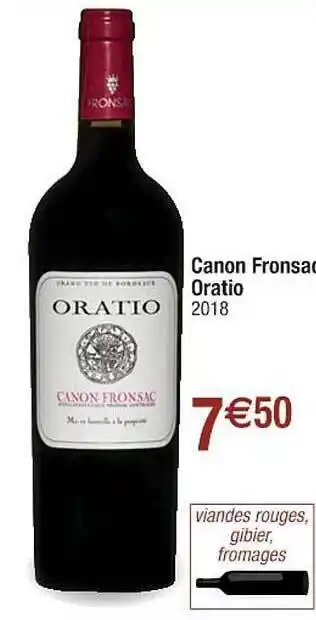 Cora x Carrefour Canon Fronsac Oratio offre