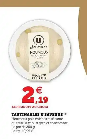 Hyper U Tartinables U Saveurs offre