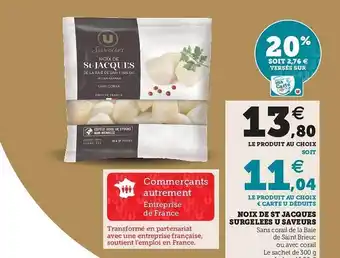 Hyper U Noix De St Jacques Surgelées U Saveurs offre