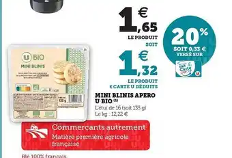 Mini Blinis Apéro U Bio