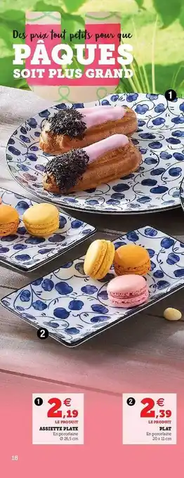 Hyper U Assiette Plate, Plat offre