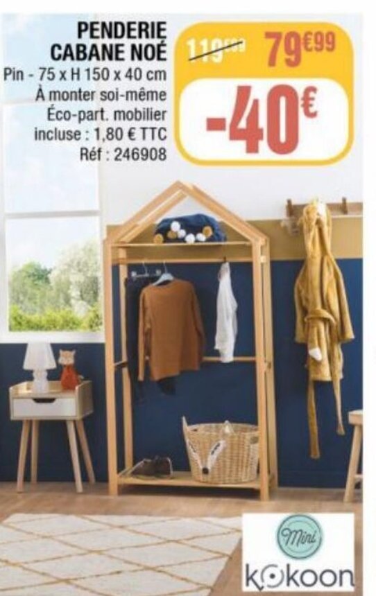 Promo Penderie Cabane Noé chez La Foir'Fouille