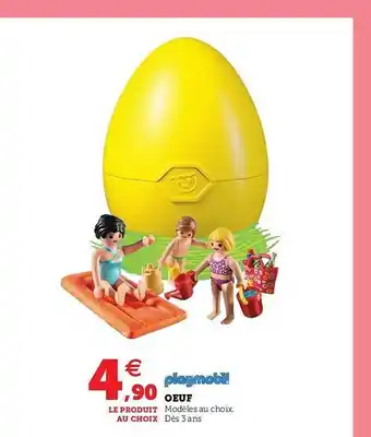 Hyper U œuf Playmobil offre