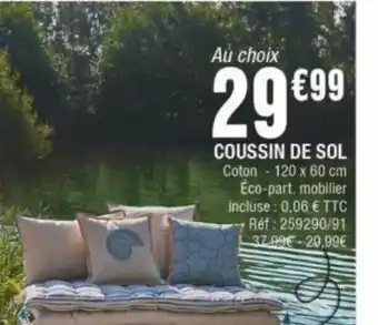 La Foir'Fouille Coussin de Sol offre