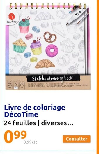 Action Livre de Coloriage DécoTime offre