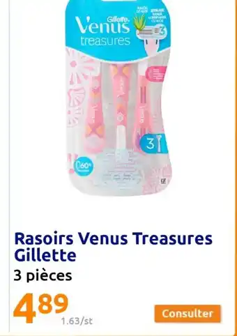 Action Rasoirs Venus Treasures Gillette offre