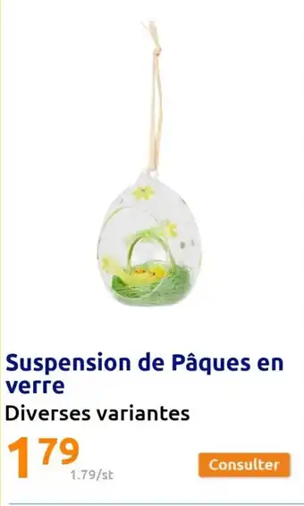 Action Suspension de Pâques en Verre offre