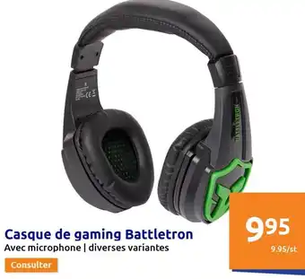 Action Casque de Gaming Battletron offre