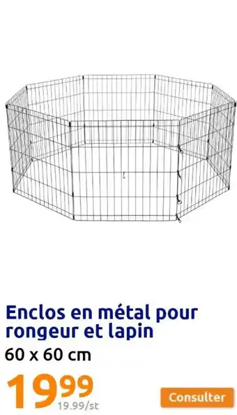 Action Enclos en Métal Pour Rongeur et Lapin offre