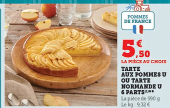 Super U Tarte aux Pommes U ou Tarte Normande U 6 Parts offre