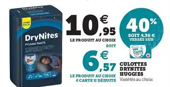 Hyper U Culottes Drynites Huggies offre