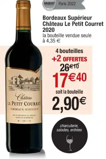Cora x Carrefour Bordeaux Supérieur Chateau Le Petit Courret 2020 offre