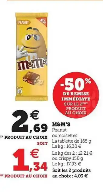Hyper U M&m's offre