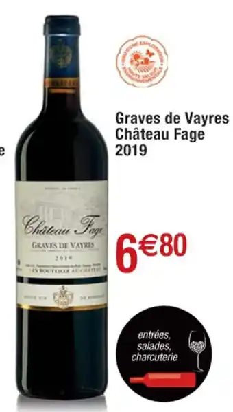 Graves De Vayres Chatau Fage 2019