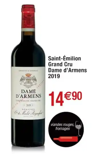 Cora x Carrefour Saint-Emilion Grand Cru Dame D'armens 2019 offre