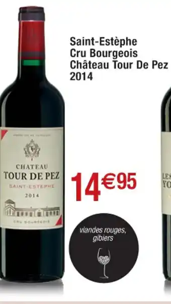Cora x Carrefour Saint-Estéphe Cru Bourgeois Chateau Tour Pez 2014 offre