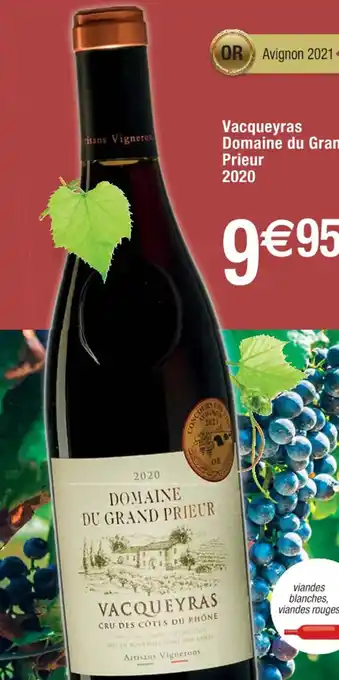 Cora x Carrefour Vacqueyras Domane du Grand Prieur 2020 offre