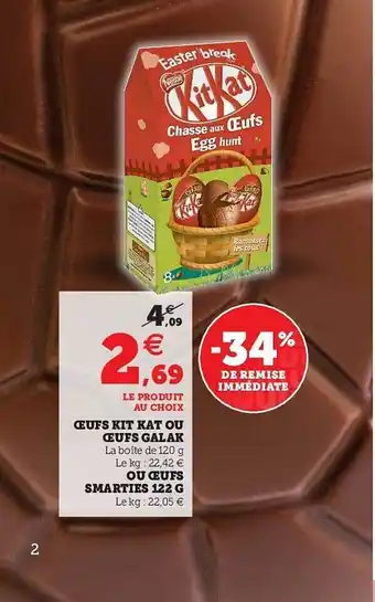 Hyper U Oeufs Kit Kat Ou Oeufs Galak Ou Oeufs Smarties offre