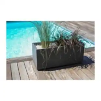 E.Leclerc Brico Jardinière rectangulaire graphit up 79,5 x 29,5 x 29,5 cm - 57l - gris anthracite offre