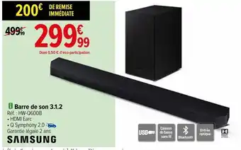 Carrefour Barre de son 3.1.2 samsung offre