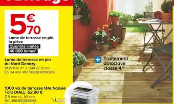 Lame De Terrasse En Pin Du Nord Denezy