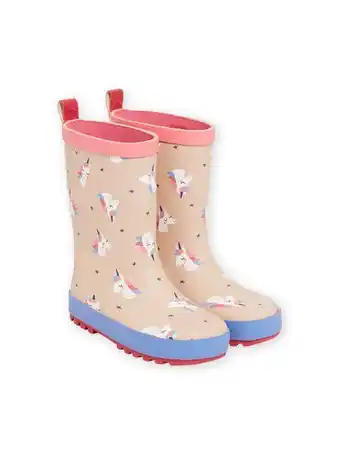 Bottes de pluie fantaisie motif licorne et étoile enfant fille