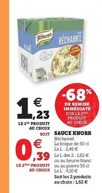 Hyper U Sauce Knorr offre