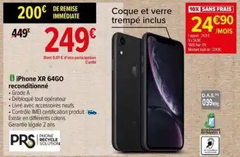 Iphone xr 60go reconditionné