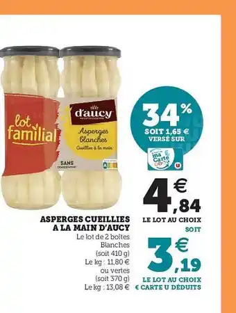 Hyper U Asperges Cueillies à La Main D'aucy offre
