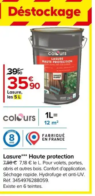 Castorama Lasure Haute Protection offre