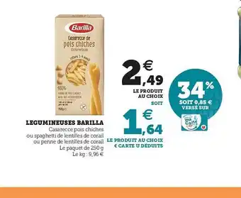 Hyper U Légumineuses Barilla offre