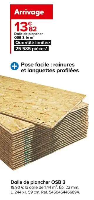 Castorama Dalle De Plancher OSB 3 offre