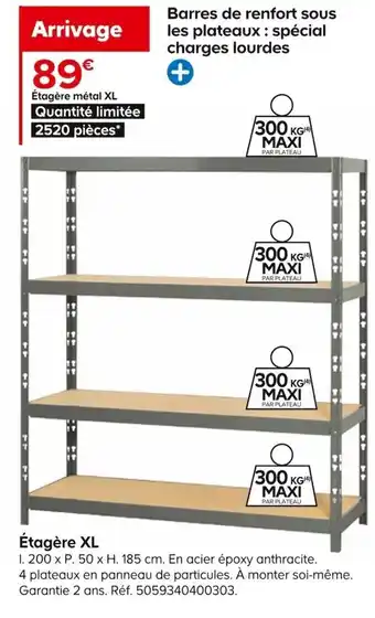 Castorama Étagère XL offre