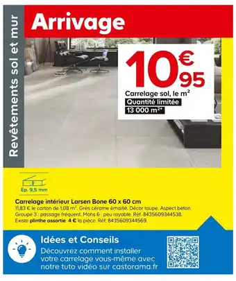 Carreloge Intérieur Larsen Bone 60x60 cm