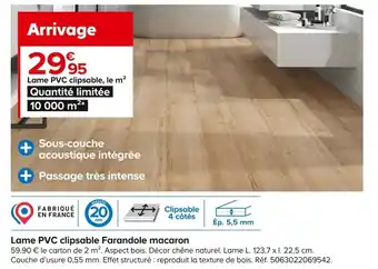 Castorama Lame PVC Clipsable Farandole Macaron offre